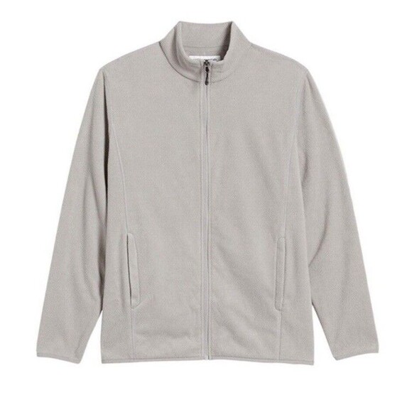 Amazon Essentials Men’s Full-Zip Fleece Jacket Gray XXL Lightweight - Picture 7 of 11